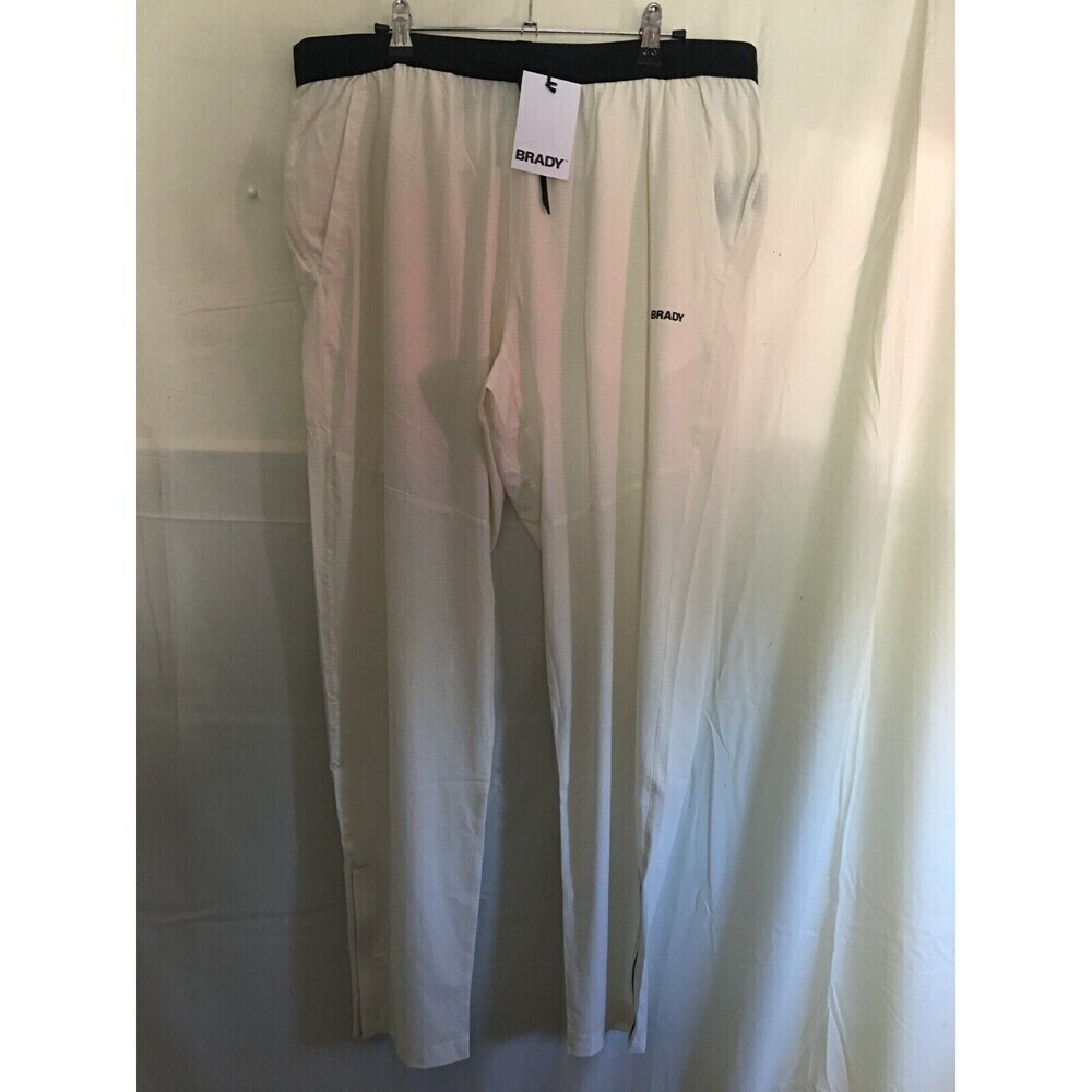 Tom Brady Brand Running Pants Men's Size Large Horn White Stretch Pockets